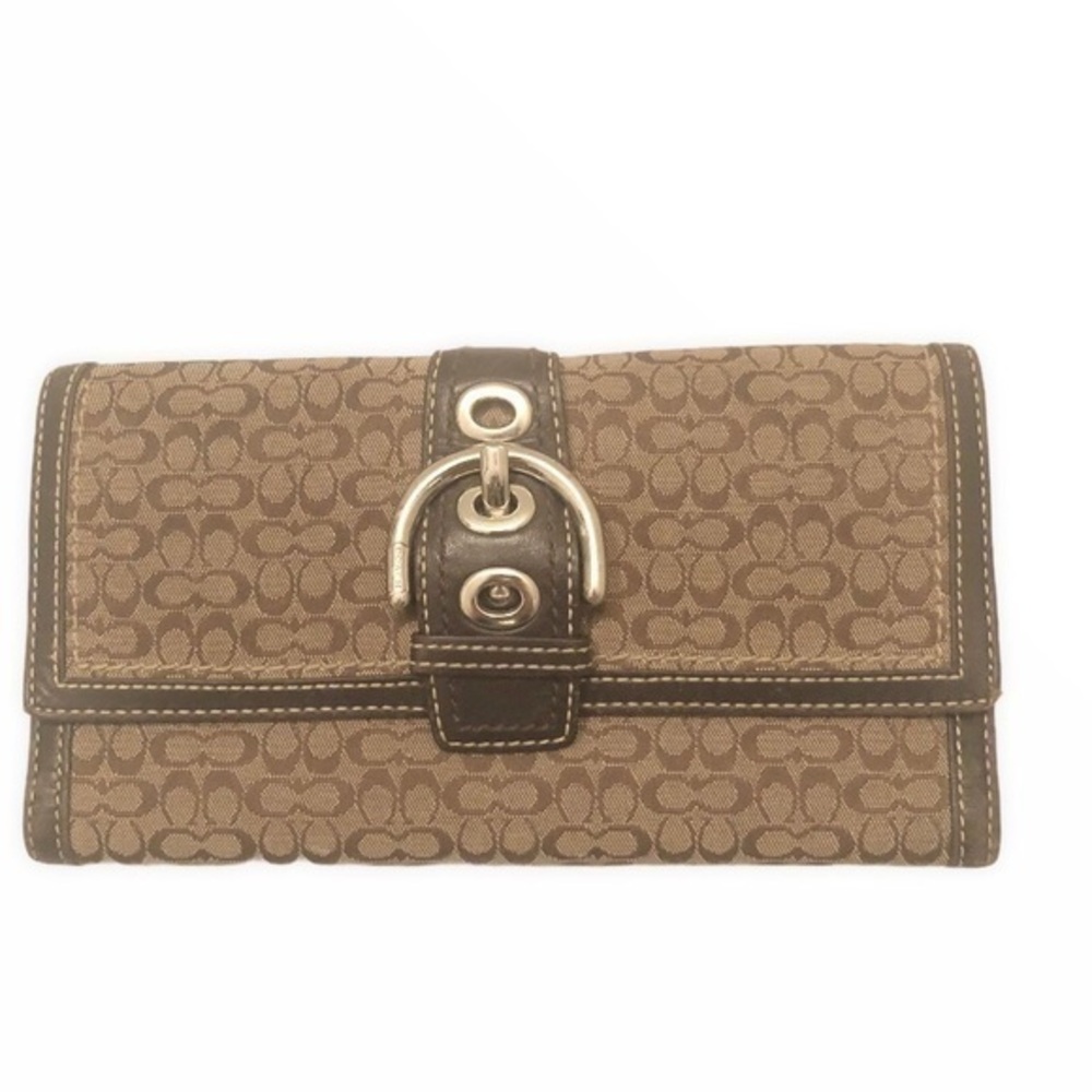 Coach vintage y2k brown soho checkbook wallet